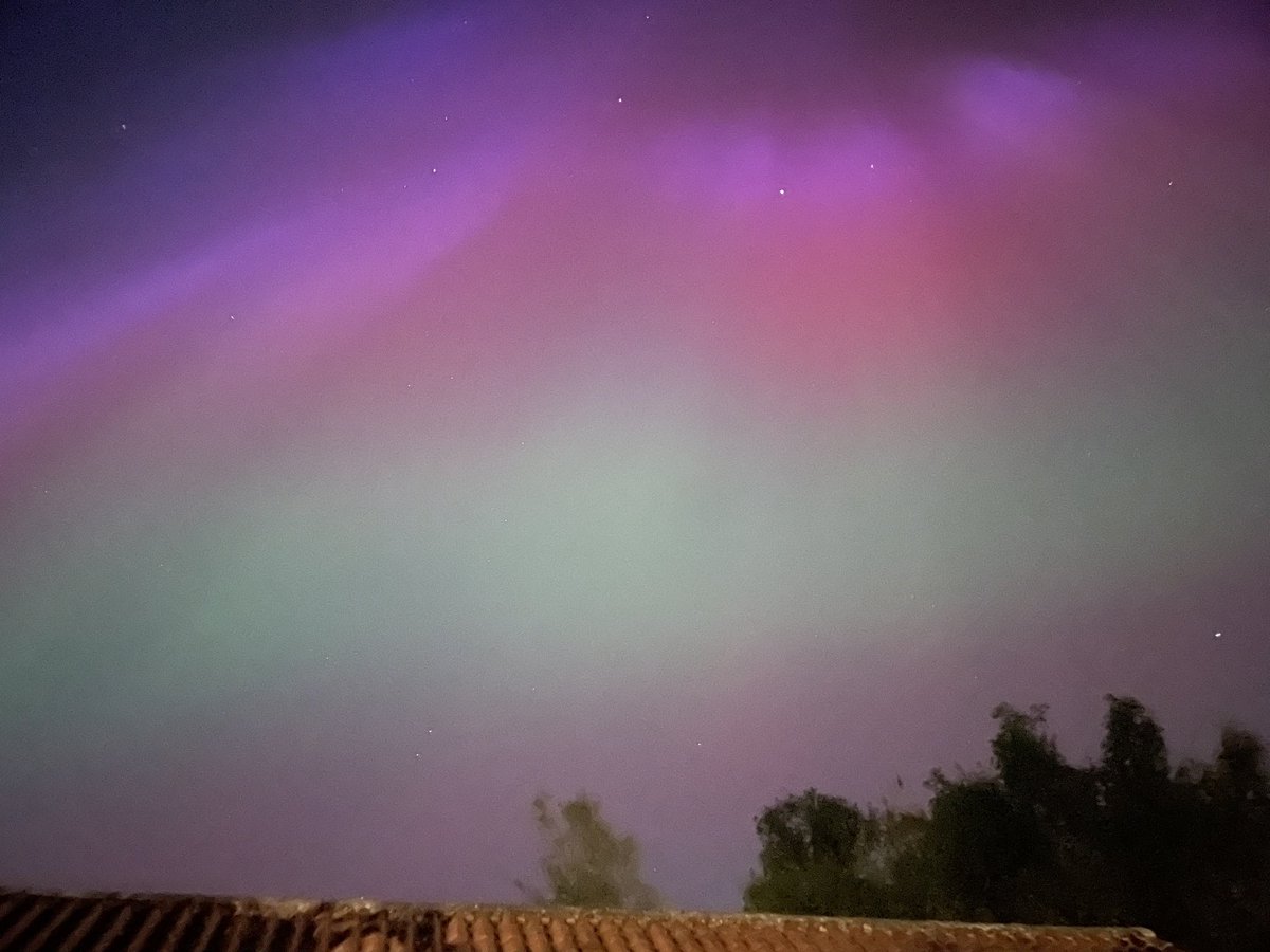 I can’t believe I’m seeing the  #aurora from my garden! I am so thrilled to be experiencing them for the first time.