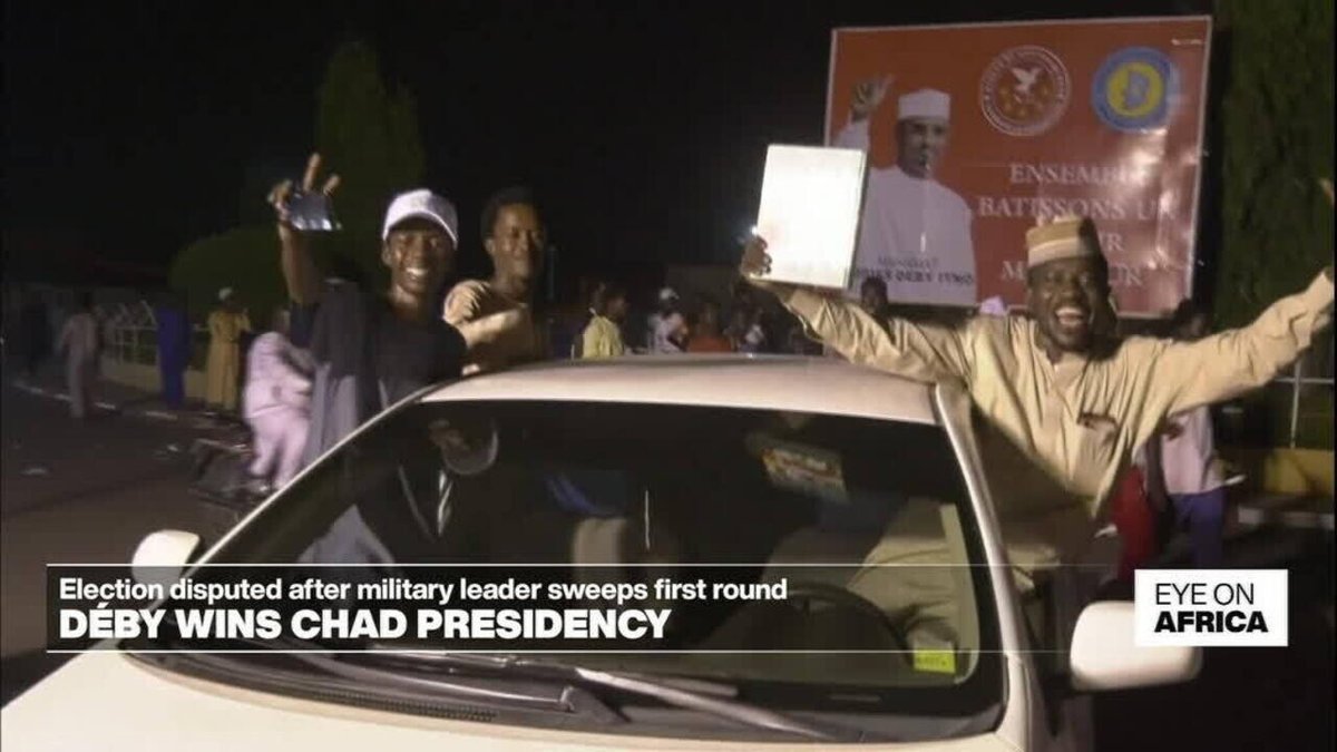 Eye on Africa - Mahamat Idriss Déby wins chadian presidential election ➡️ go.france24.com/ggn