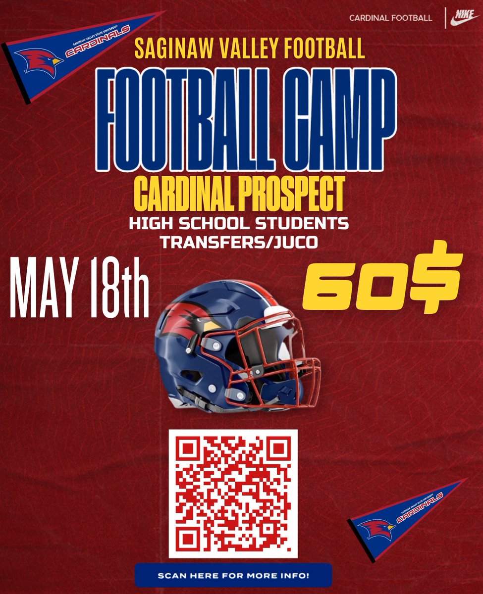 REPS, REPS, AND MORE REPS💯 Smash the link below to get registered for our May 18th Prospect Camp TODAY‼️ 🔗 svsufootballcamps.totalcamps.com/shop/EVENT
