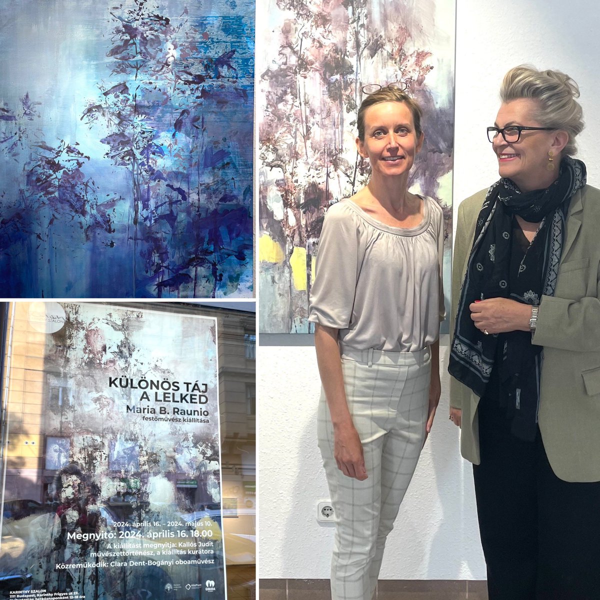 When nature is the embodiment of your soul… Grateful for the fantastic private view to Finnish Artist 🧑‍🎨 Maria B.Raunio at Karinthy Salon. Absolutely taken&captured by the beauty&mastery of these paintings going deep in our imagination, and touching our heart. ! 🖼️ #womanartist