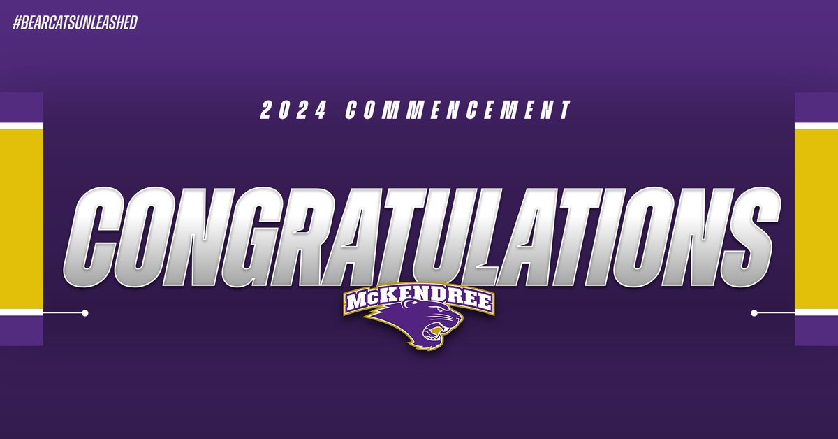 🐾Congratulations to all of the @McKendreeU Students on graduating today! 🐾 All of your hard work has paid off! #BearcatsUnleashed