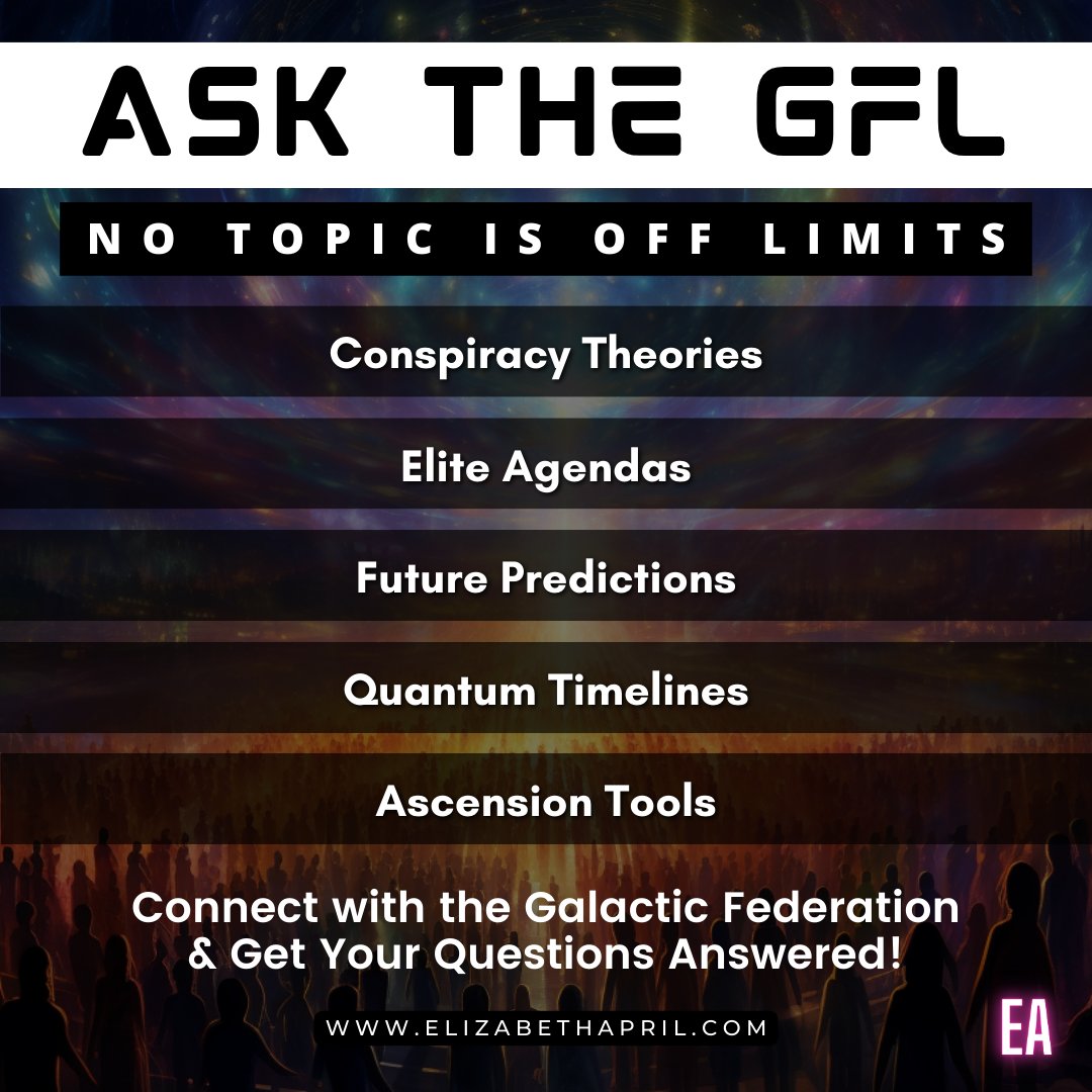 Ready for a cosmic journey? Join the Ask The GFL Forum! Ask your questions to the Galactic Federation and join the cosmic chat! 🚀🌌 #elizabethapril smpl.is/898ar