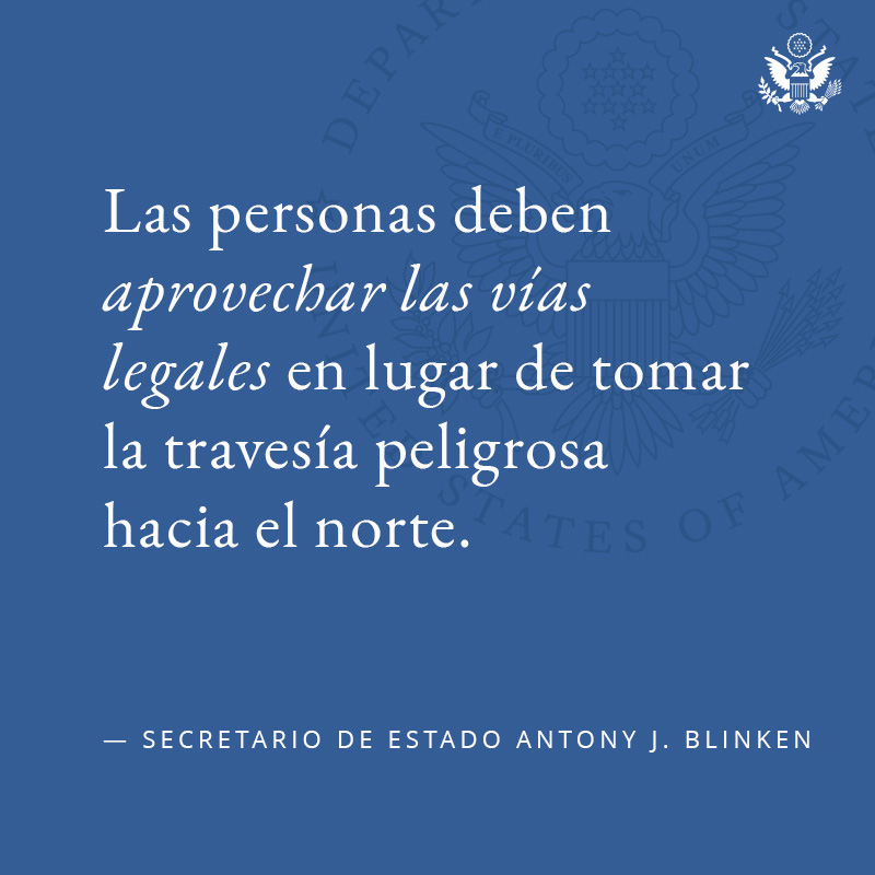 Estados Unidos está abordando la migración irregular mediante: -Expansión de vías legales -Estableciendo nuevos procesos de reunificación familiar -Protegiendo a los trabajadores migrantes de la explotación -Construyendo sobre las asociaciones bajo la Declaración de Los Ángeles