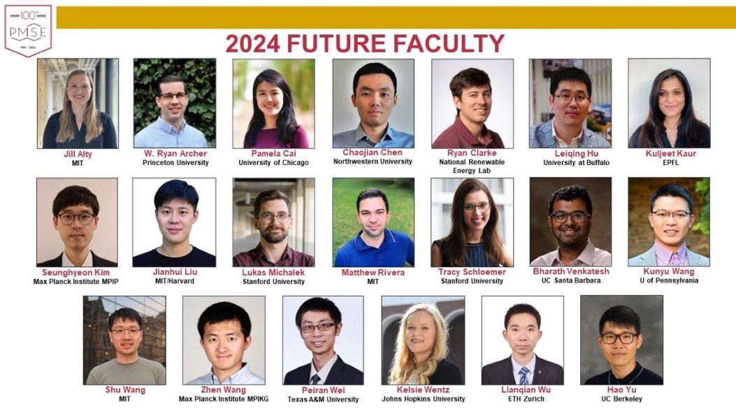 Thank you @acspmse for the Future Faculty Award! To be selected among so many outstanding applicants is a huge honor. Always extra sweet to see some familiar faces in this cohort ❤️
