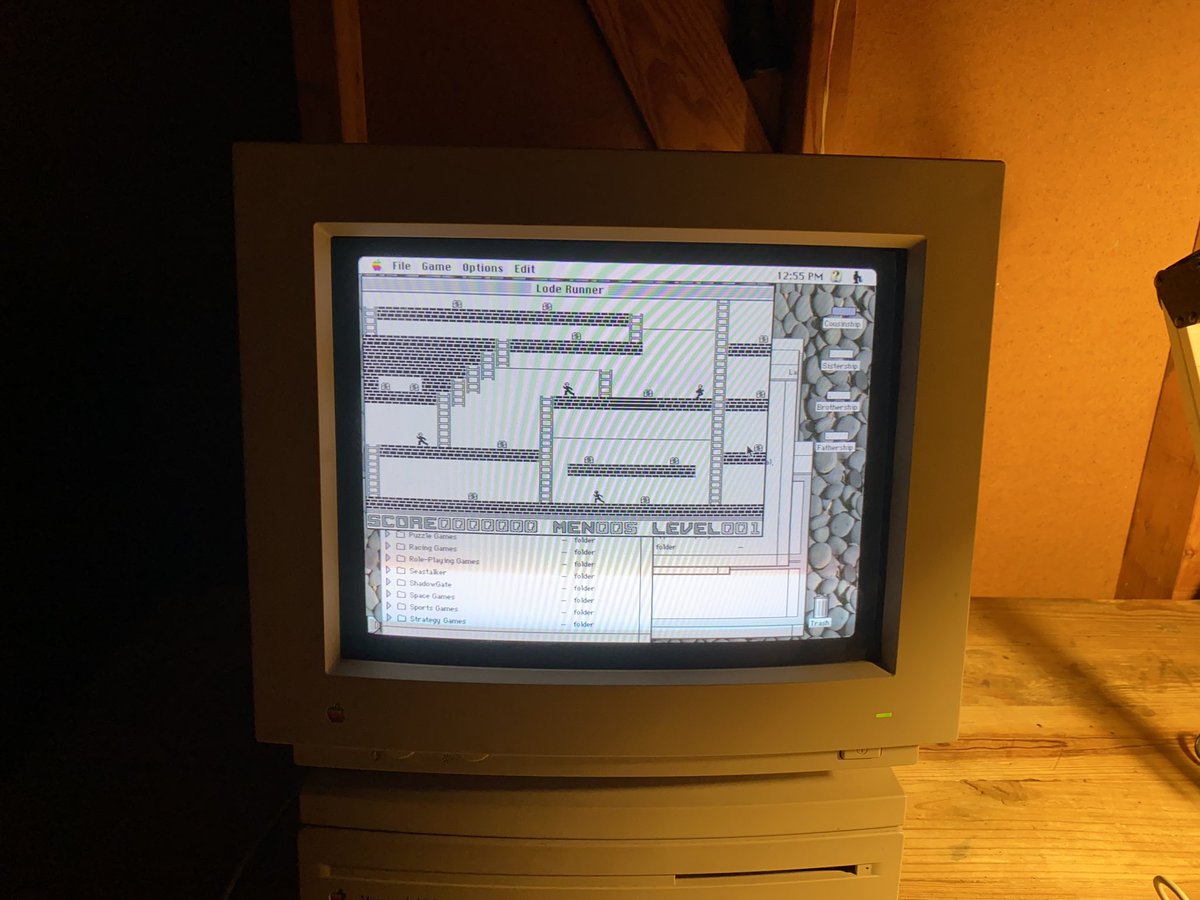 Found my old Mac LCIII in my mom’s garage, and it still works! Holy cow Time for some vintage 68K Mac gaming again 😁 @sama once told me his first computer was an LCII, which preceded this model. Wonder if I can run ChatGPT on it somehow? I have a LAN card in there…