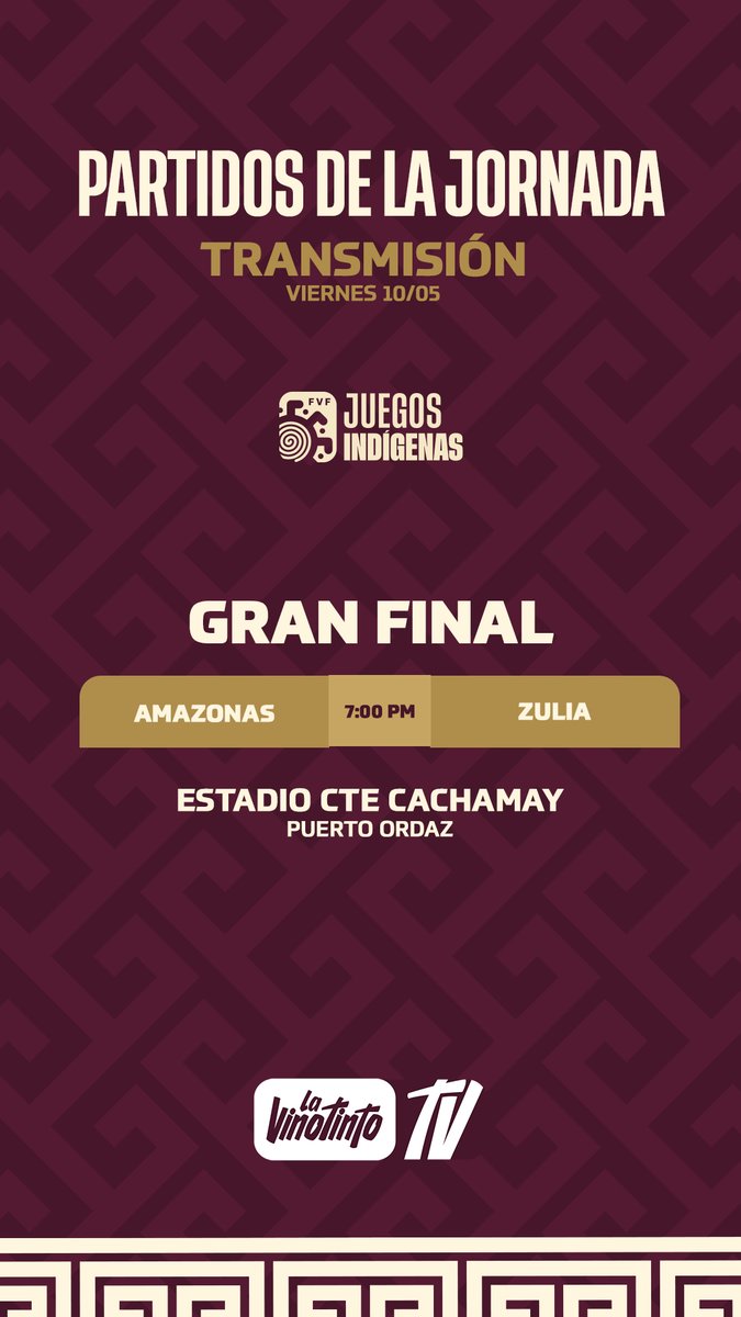 Listos para conocer el campeón de la 2.ª edición de los ᎫႮᎬᏀϴՏ ᏆΝᎠᏆ́ᏀᎬΝᎪՏ 🏆🏹 Amazonas 🆚 Zulia Disfruta el último partido aquí ⬇️: youtube.com/live/0xr7LMtr4…