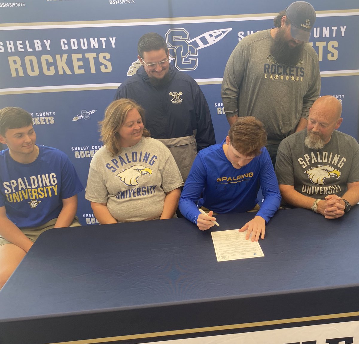 SCHSRockets's tweet photo. Congratulations are in order for Carter Harris who has signed to further his education and Lacrosse career at Spalding University! @SCPS_Activities @SUGoldenEagles @SCRBoysLAX https://t.co/5SWjGrslAk
