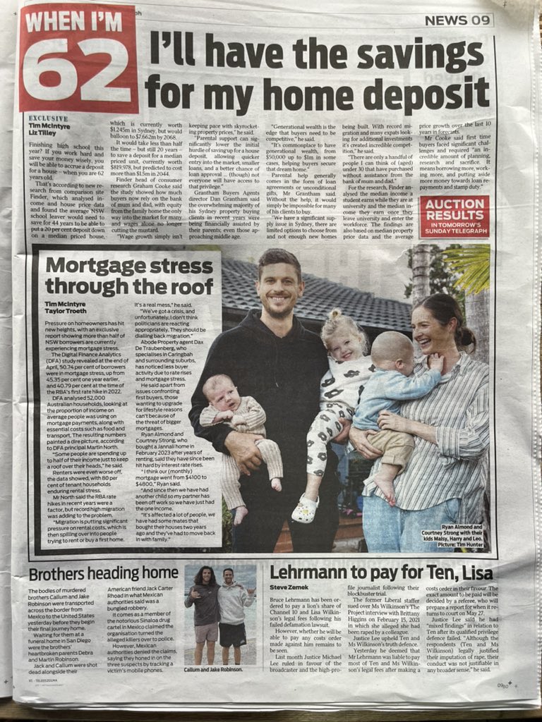 See that tiny little mention buried at the bottom of Pg 9? This is how The Daily Telegraph is dealing with the news that their poster boy rapist has to pay Ten and Lisa Wilkinson millions of dollars in legal fees