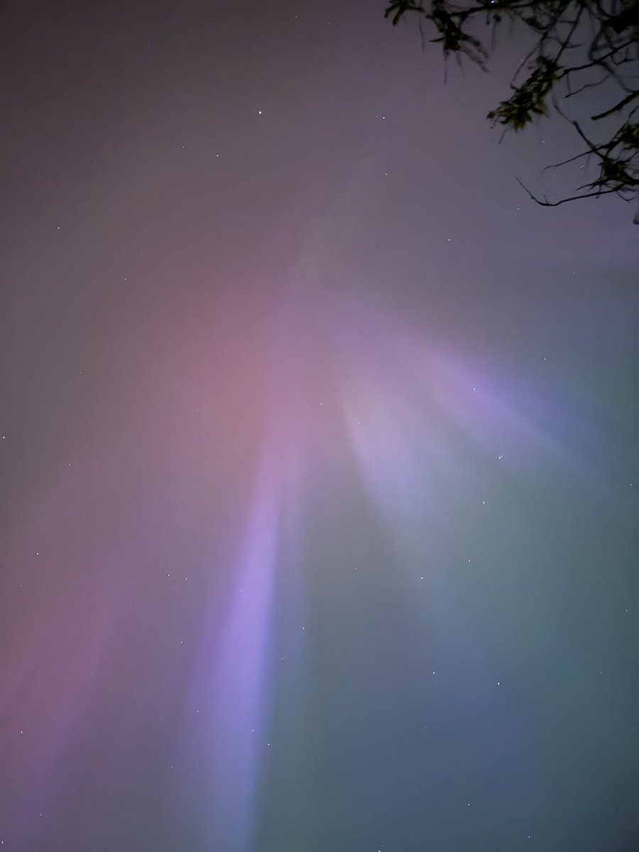 Northern Lights in Nottingham     What a treat. Cherry on the cake is the crescent moon tonight.