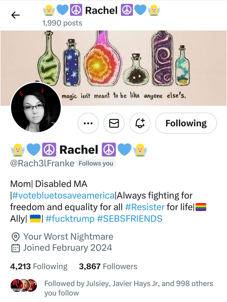 Rachel @Rach3lFranke has been rebuilding her account. She needs 133 to get to 4K 💙REPOST💙