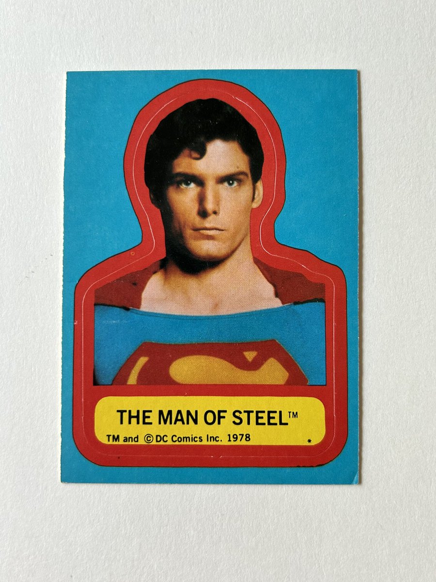 Superman Man of Steel sticker 1978 Topps stack for $3