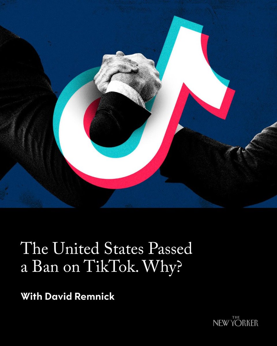 Due to legislation passed by Congress and signed by President Biden, TikTok is now on the brink of being banned. On #NewYorkerRadio, David Remnick speaks with two tech experts who have opposing views on the ban. Listen here. nyer.cm/bzRGema