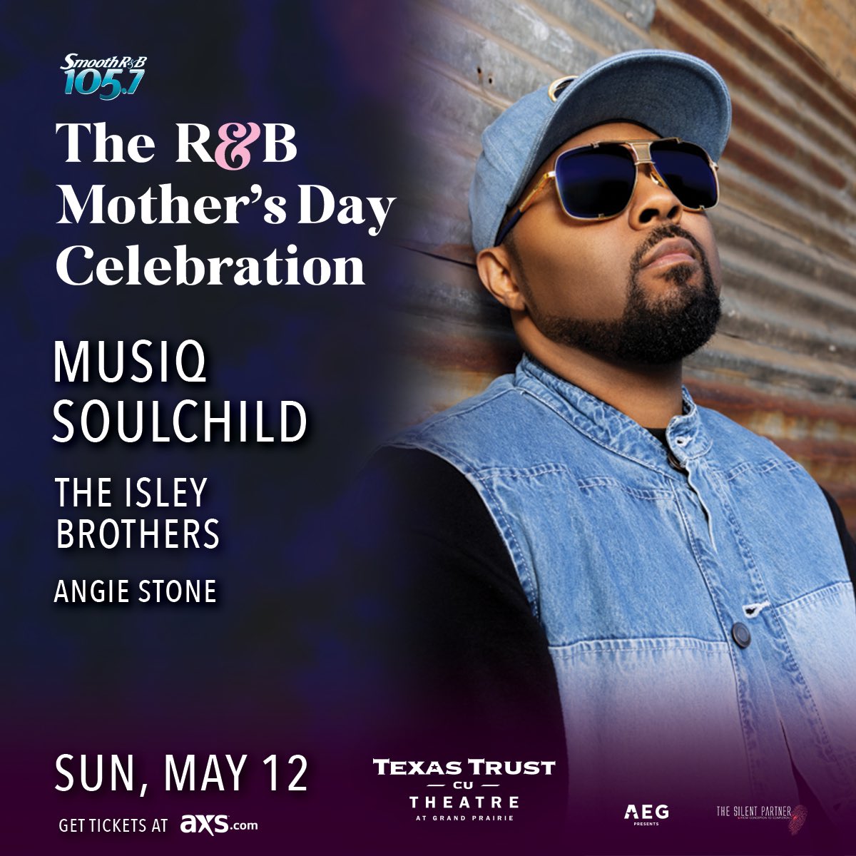 MusiqSoulchild's tweet photo. Come Celebrate Mothers’s Day In Texas with Me, The Isley Brothers &amp; Angie Stone. Tickets: https://t.co/YFzmE8owol https://t.co/Nz3dYuVkhg