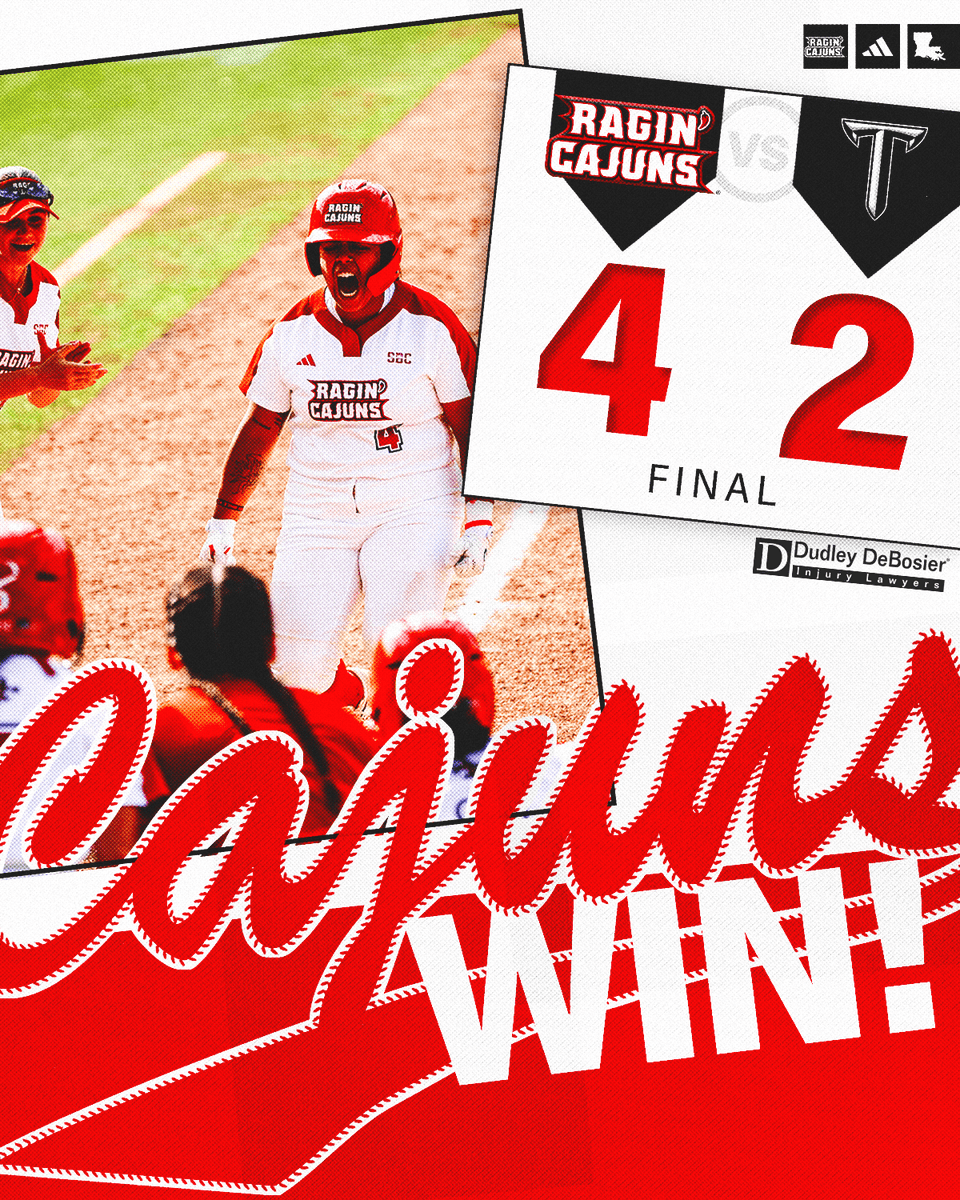 RaginCajunsSB's tweet photo. 📌 FINAL (vs. Troy)

Onto Saturday! ⚡️

📊 https://t.co/aLKyoc5lql

#GeauxCajuns | @DudleyDeBosier https://t.co/gxC0195eoh