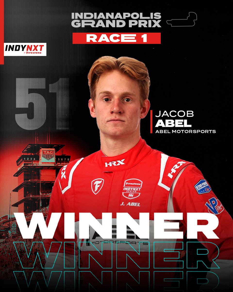 BACK-TO-BACK 🏆 @jacobabelracing wins on the IMS Road Course! #INDYNXT // #INDYGP