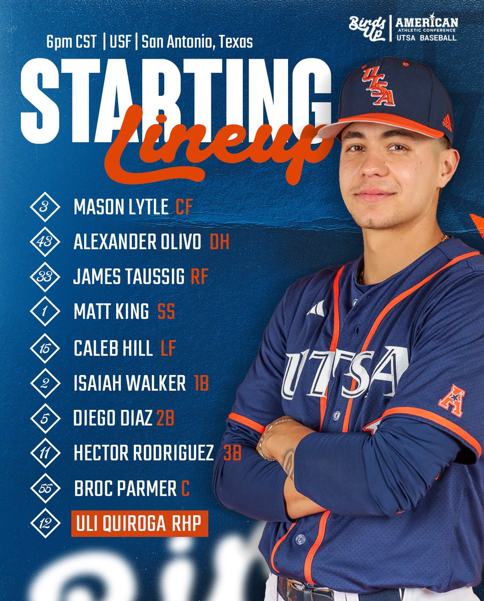 Here's how we're lining up for the opener!

#BirdsUp 🤙 | #LetsGo210