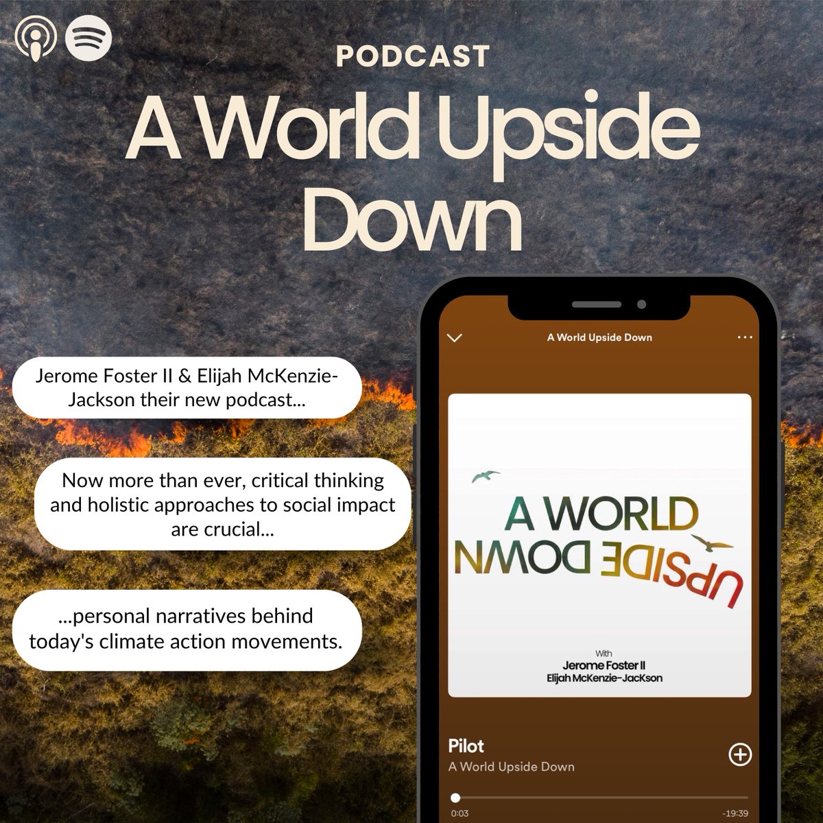 Big News!! My debut podcast, 'A World Upside Down' co-hosted alongside @elijahmckenzee is available now on @Spotify and @ApplePodcasts and anywhere you get your podcasts!!!! Listen now. Spotify: open.spotify.com/show/0pjO1DkQb… Podcasts: podcasts.apple.com/us/podcast/a-w…