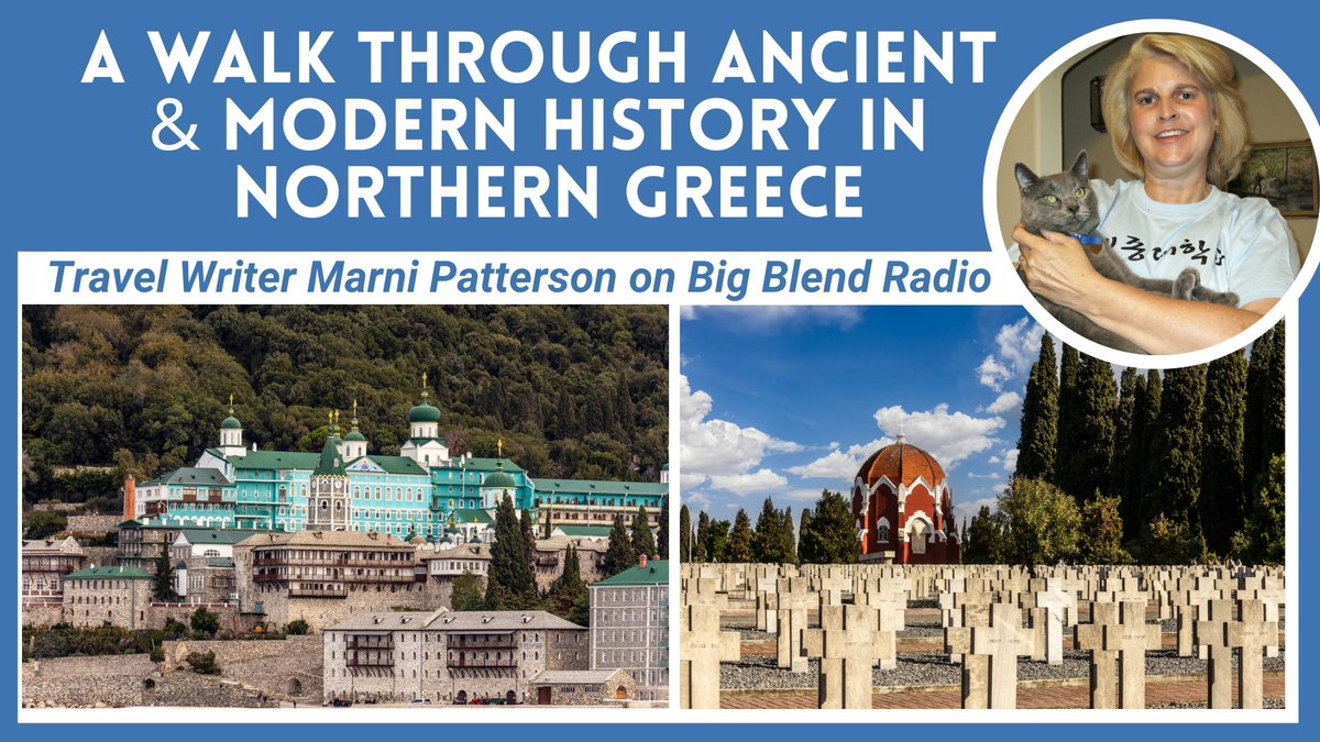 On #BigBlendRadio now, travel writer Marni Patterson @marnicpatterson discusses her 10-day experience in Northern Greece where she traveled through centuries of history. Podcast: youtu.be/77QdKgyBOTc #NorthernGreece #IFWTWA #WorldTravel #History