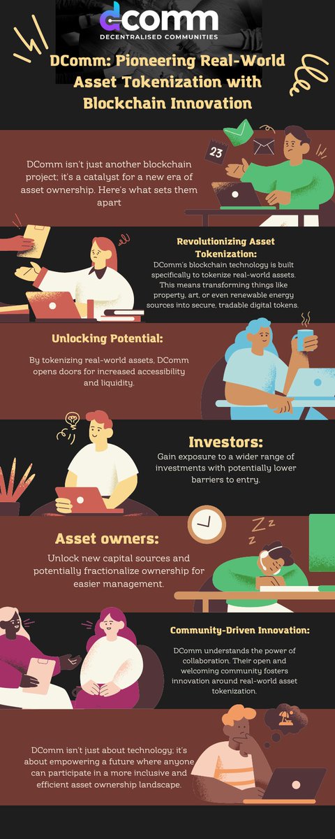 MohamedMessianh's tweet image. This infographic dives deep into the innovative world of @DComm_Official, where real-world assets are transformed into digital tokens on the blockchain.

#DCommBlockchain #AssetTokenization #Blockchain