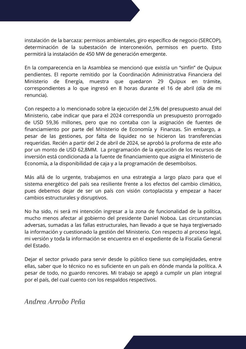 Andrea Arrobo Peña tweet media