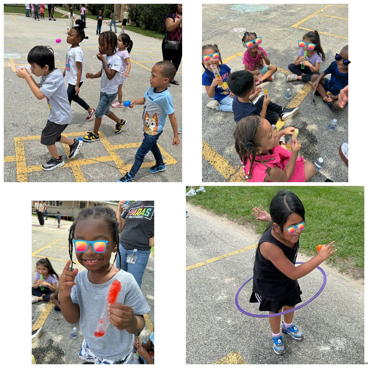 These students had a blast at PK Field Day! #BubbleDancing #EggRaces #ChalkTime #HulaHoopFun #RingToss @FelderTamera @NatashaJernagin @CarrieAnneEd
