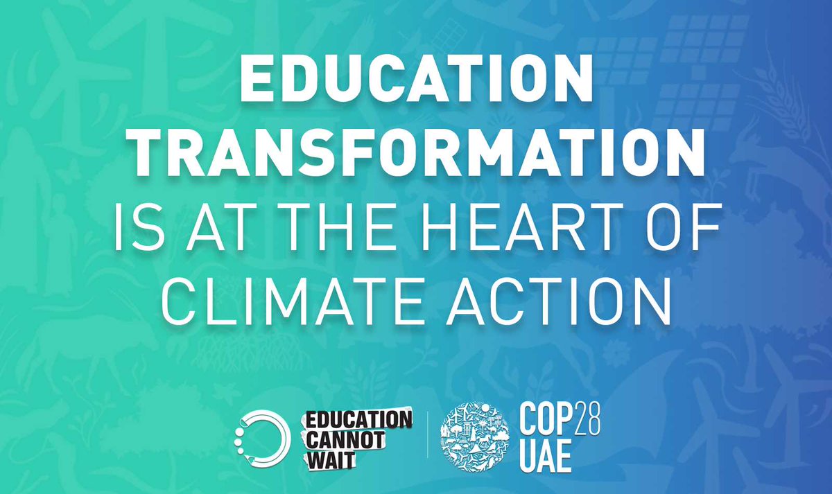 Education Transformation is at the Heart of #ClimateAction! Please retweet if you agree w/this #FridayFeeling from the @RewirEd_Summit! @UN @DubaiCares @BMZ_Bund @DFAT @DanishMFA @Noradno @CanadaDev @StatePRM @SIDA @MFA_Lu @QF @DutchMFA @YasmineSherif1 #222MillionDreams✨📚