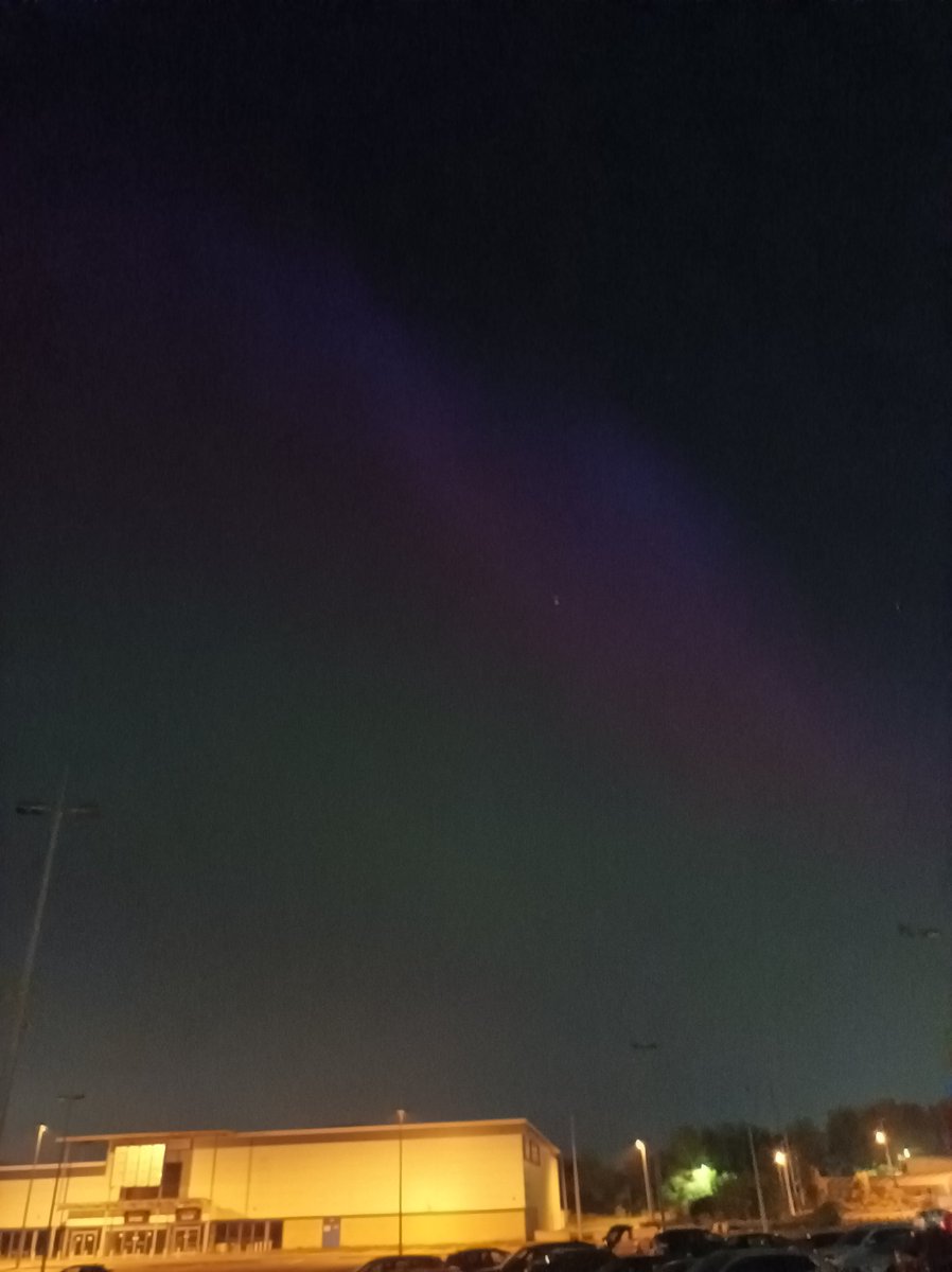 Aurora action in North Shields, despite the light pollution.
