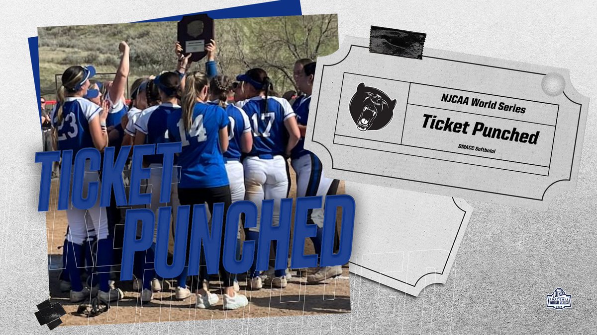 Ticket Punched!!! The DMACC Softball team sweeps Dawson to win the North Plains B District Championship. The DII World Series will be held from May 20-25 in Spartansburg, SC. #bearnation