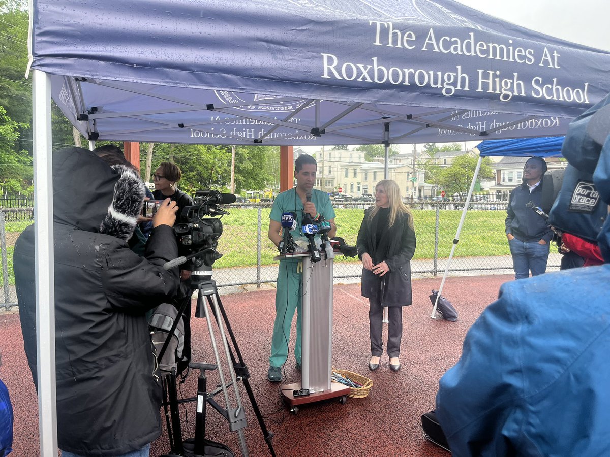 An honor to join my colleague @RepKenyatta, Nick’s family, teachers & admin, coaches & neighbors today to help dedicate the new scoreboard for Roxborough High School in Nick Elizalde’s name. Nick represented the best of what Roxborough has to offer and his legacy will go on.