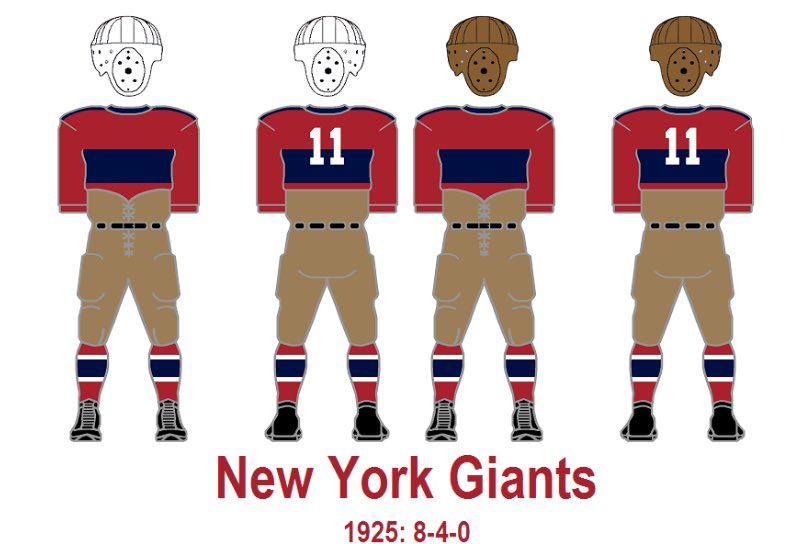 The 1925 Giants as shown by @GridironUniform.