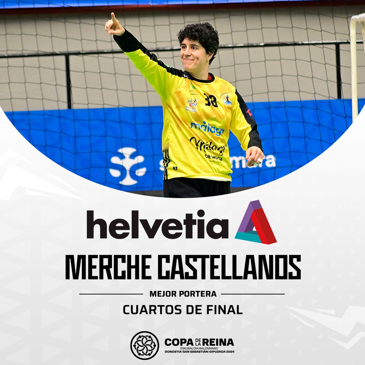 Liga Guerreras Iberdrola (@iberdroladhf) on Twitter photo 💜 <a href="/Helvetia_ES/">Helvetia Seguros España</a> os presenta la '𝐌𝐞𝐣𝐨𝐫 𝐏𝐨𝐫𝐭𝐞𝐫𝐚' de los cuartos de final de #CopaReina2024
⛔️ ¡Paradones <a href="/merche_1616/">Merche Castellanos</a> pide paso a la semifinal!
📸 J.L. Recio 💜 <a href="/Helvetia_ES/">Helvetia Seguros España</a> os presenta la '𝐌𝐞𝐣𝐨𝐫 𝐏𝐨𝐫𝐭𝐞𝐫𝐚' de los cuartos de final de #CopaReina2024
⛔️ ¡Paradones <a href="/merche_1616/">Merche Castellanos</a> pide paso a la semifinal!
📸 J.L. Recio