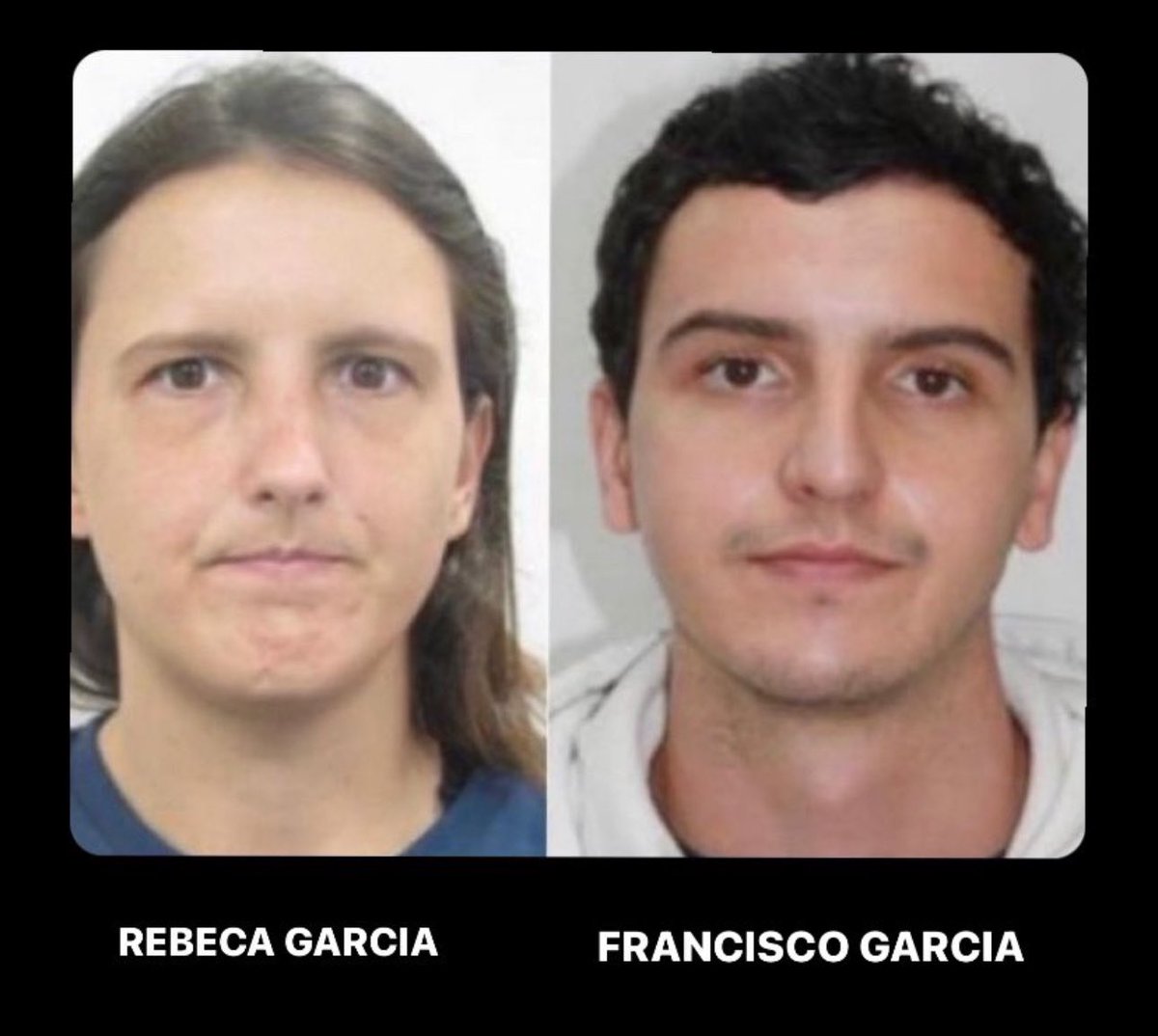 RaymondAzarM's tweet photo. #España | SE BUSCA 🔴: Rebeca García y Francisco García. 

Son hermanos, autores de múltiples acosos sexuales a mujeres y menores de edad. https://t.co/Ly93uJemNh