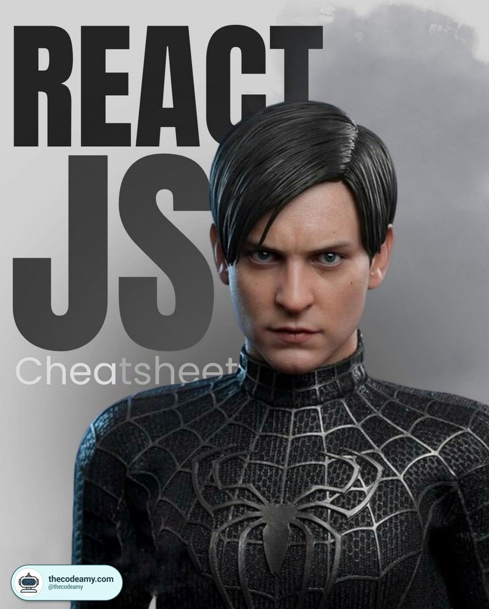 thecodeamy's tweet image. Presenting the React.js Cheatsheet this time. 🧠
Check out - shorturl.at/hlopX
#computer #pythonprogramming #cybersecurity #coders #datascience #codingbootcamp #web #engineering #developers #programmerlife #coderlife #daysofcode #artificialintelligence #android #coding