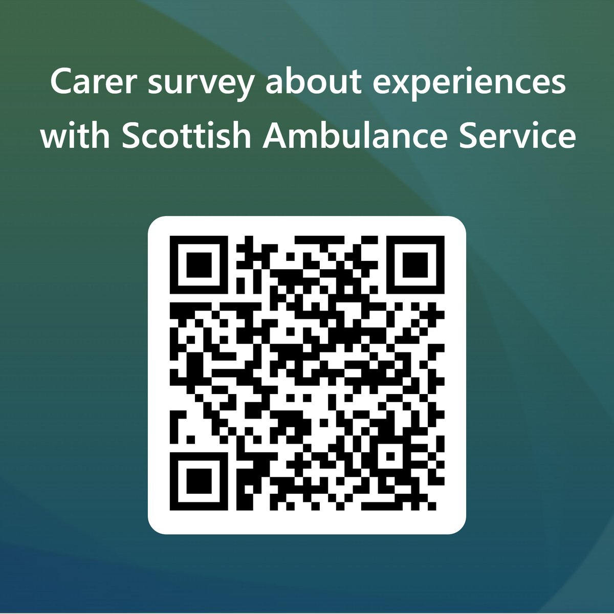 Carers, can you help Carers Scotland and Scottish Ambulance Service by completing this survey about recent interactions you may have had with the Ambulance Service when caring for someone with a terminal illness and/or at end of life? Find the survey here: forms.microsoft.com/e/C68xN2CqJ8