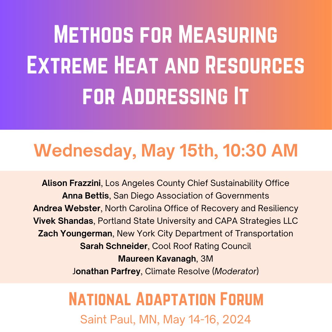 The National Adaptation Forum is less than a week away, and the CRRC will be represented on two different panels! Catch our sessions on Wednesday, May 15th at 8:30 and 10:30 AM! Learn more at whova.com/embedded/event…