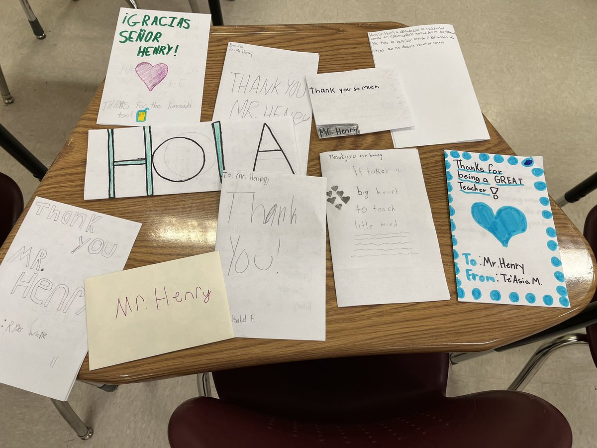 Esta semana ha sido maravillosa. Mi corazón está lleno de amor y aprecio por parte de mi administración y mis estudiantes. <a href="/APSMLK/">Martin Luther King, Jr. Middle School</a> <a href="/APSWorldLang/">APS World Languages</a> <a href="/ttanesha74/">Tanesha Calhoun - IB Coach</a> Thank you <a href="/SibleyIija/">Iija Sibley, Ed.S</a> for delivering the cards from my students!