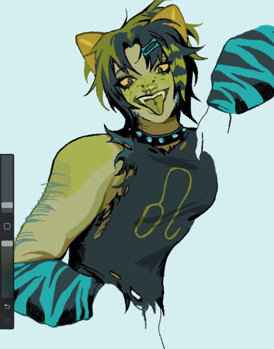(WIP) Might finish this someday, on the other side there’s a metalhead Equius, they had their creative looks when they were younger, for now I just have part of a scene Nepeta #Homestuck #HOMESTUC4