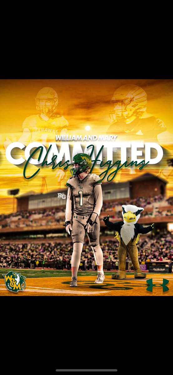 Christopher Higgins (@_chrishiggins1) on Twitter photo #AGTG 100% committed <a href="/WMTribeFootball/">William & Mary Tribe Football</a>!!! Truly blessed! <a href="/CoachMikeLondon/">Mike London Sr. ⚔️</a> <a href="/kjarrell5/">Kevin Jarrell</a> <a href="/CoachDowl/">Coach Ras-I Dowling</a> <a href="/ShoresFootball/">Shores Football</a> <a href="/CoachWayneLance/">Wayne Lance</a> <a href="/LamarLinton/">Coach Linton</a> <a href="/WillVapreps/">Will Vapreps Garlick</a> #AGTG 100% committed <a href="/WMTribeFootball/">William & Mary Tribe Football</a>!!! Truly blessed! <a href="/CoachMikeLondon/">Mike London Sr. ⚔️</a> <a href="/kjarrell5/">Kevin Jarrell</a> <a href="/CoachDowl/">Coach Ras-I Dowling</a> <a href="/ShoresFootball/">Shores Football</a> <a href="/CoachWayneLance/">Wayne Lance</a> <a href="/LamarLinton/">Coach Linton</a> <a href="/WillVapreps/">Will Vapreps Garlick</a>