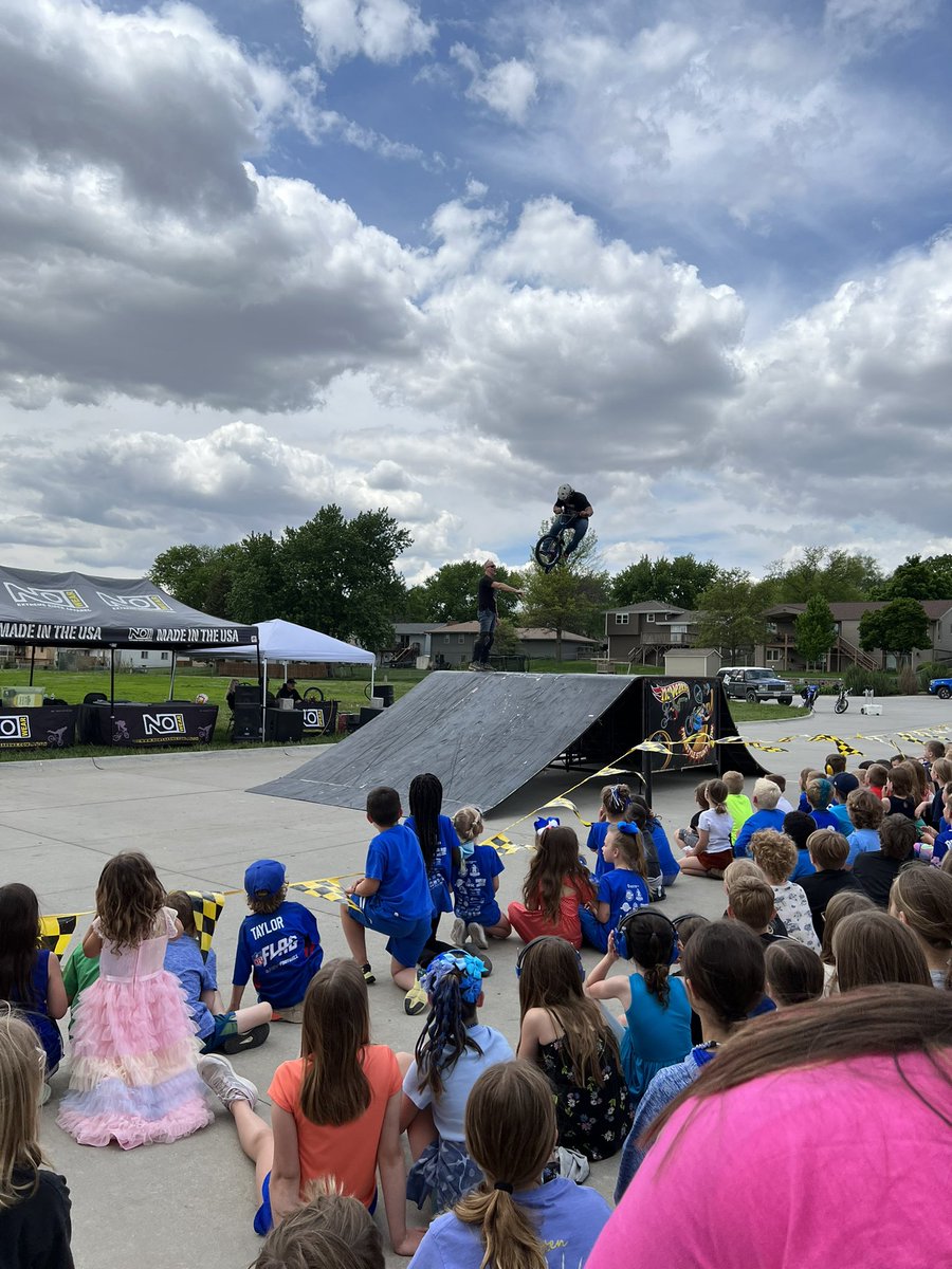 Thank you to our PTO for bringing the BMX riders out to Bennington Elementary today! #WeAreBPS