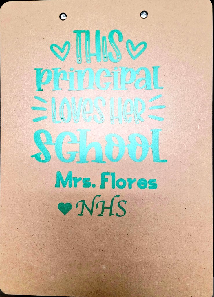 Take a look at this sweet surprise from my NHS 💚💛 My very own clipboard with a personalized message 📜 Indeed, this Principal loves her school! All about THE Spartan experience 💫 📣 Go Mighty Spartans‼️ #WEareSparta #THEDISTRICT
