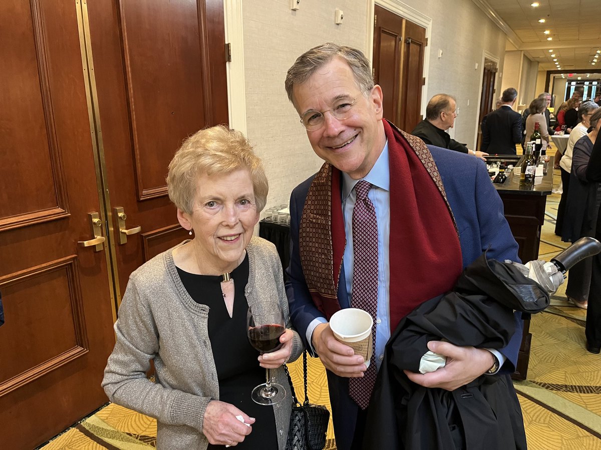 My mother, Mary McGurn, with her favorite tv newsman, the great @DavidAsmanfox. David is being honored by Good Counsel Homes for unwed mothers. He’s just the best.