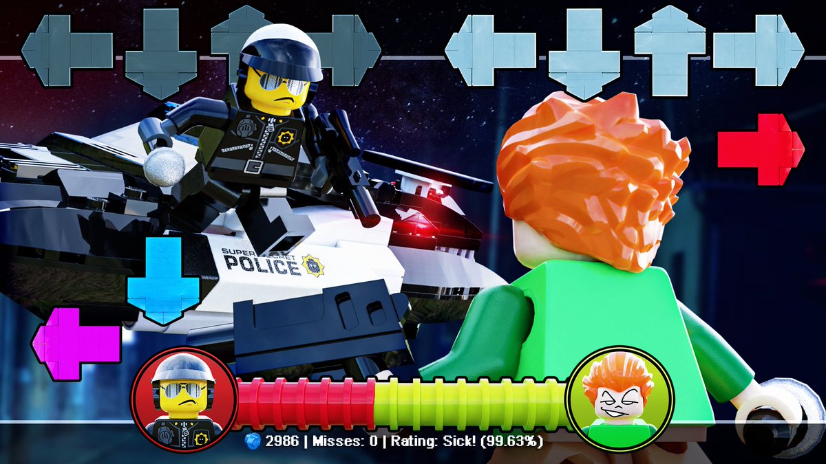 LEGO FNF: VS Badcop 🚨

Another concept for a mod I want to make in the future, lmk what u guys think! Thought Pico would be a cool character to play as for this one... #FNF #fridaynightfunkin #LEGOFNF