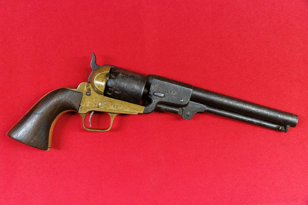 Antique Rare Original Civil War Griswold & Gunnison 2nd Model Confederate Brass Framed Revolver. Made in late 1864. About 3700 were made in Griswoldville, Georgia. This has ties to a St. Louis, Missouri. See my website for a page w information & HQ photos. #civilwar #antiques