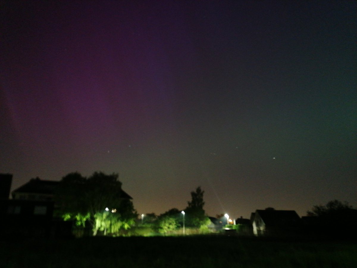 ArrynF's tweet photo. Waw! #Noorderlicht in Lokeren, boven onze achtertuin 😍#poollicht https://t.co/fEgweOIq8p