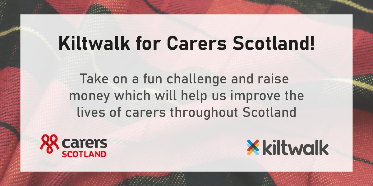 Are you, or someone you know, looking for a fun challenge, where you can also raise some money to improve the lives of carers? Join a Kiltwalk happening Edinburgh, Aberdeen or Dundee and choose from a selection of distances to suit you. Find out more here: carersuk.org/scotland/get-i…