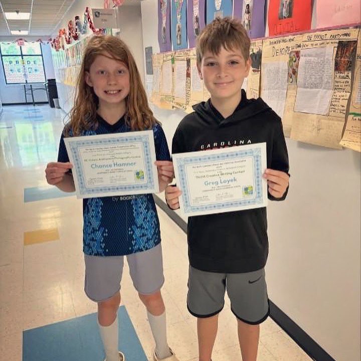 Here are our TarHeel Junior Historians competition winners! Chance Hamner and Greg Loyek both won 1st place 🥇 3 other teams were also finalists! #smallschoolbigtalent #weareunderwood #wcpssmagnets #ugtm