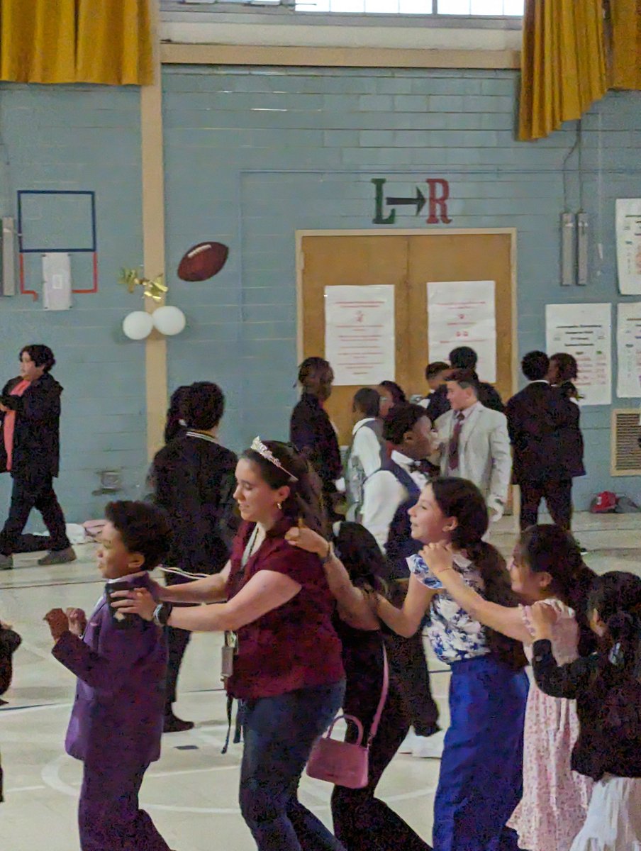 The conga line at Johnnycake! Awesome 4th and 5th grade dance this year!