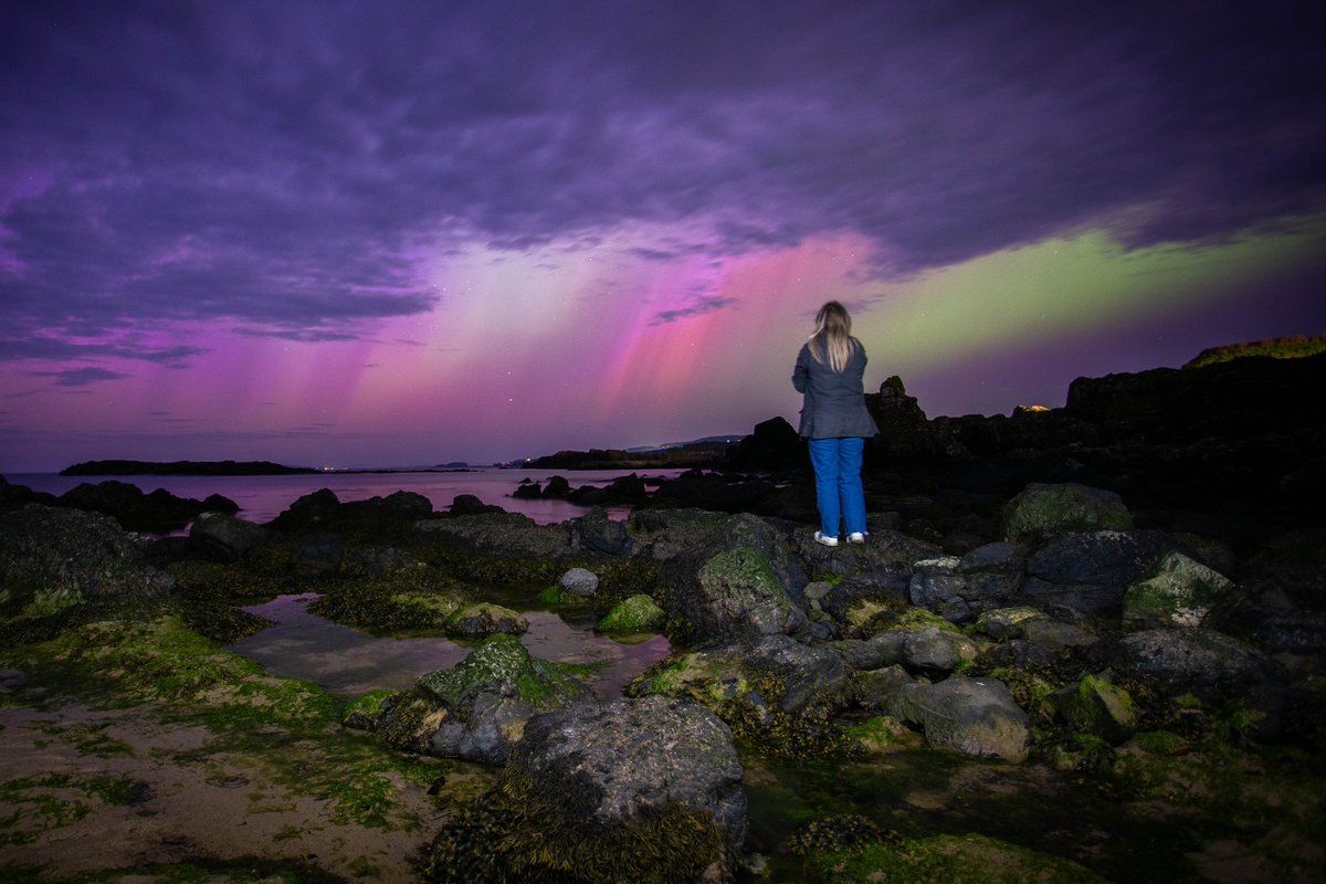An incredible display of Northern Lights tonight near Dunseverick