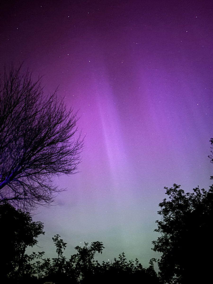 harrietpaulden's tweet photo. That’s one of the bucket list, straight from the back garden. #Auroraborealis https://t.co/wYfHh80M8J