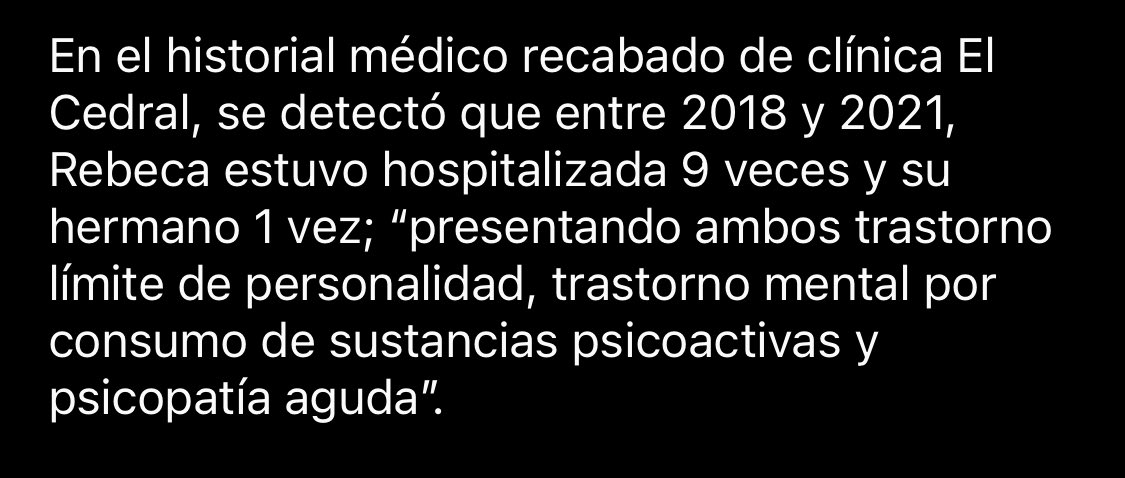 Allanan la vivienda de Rebeca García y su hermano y recaban pruebas entre ellas la historia clínica de ambos, han estado internados varias veces en psiquiatrícos 👇🏻